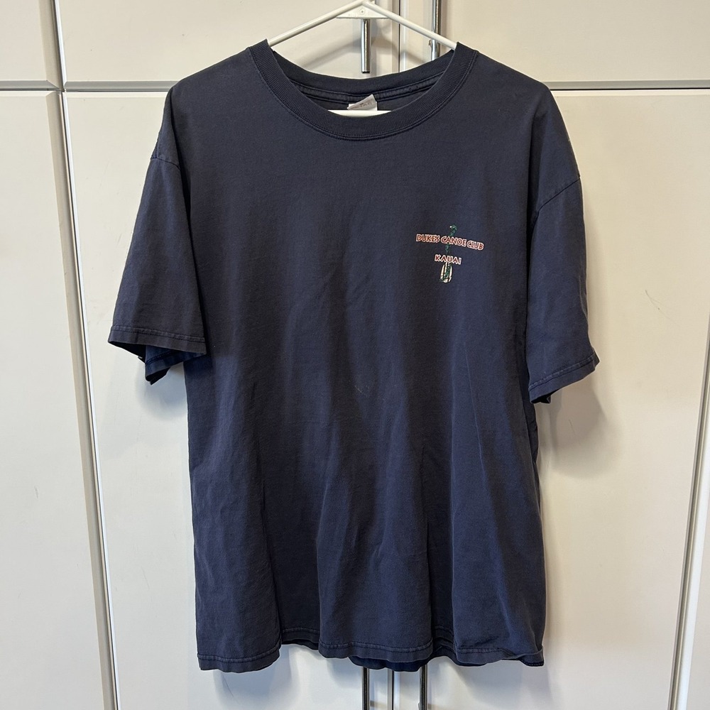 Dukes Canoe Club Kauai T-Shirt Mens XL Navy Blue Graphic Tee